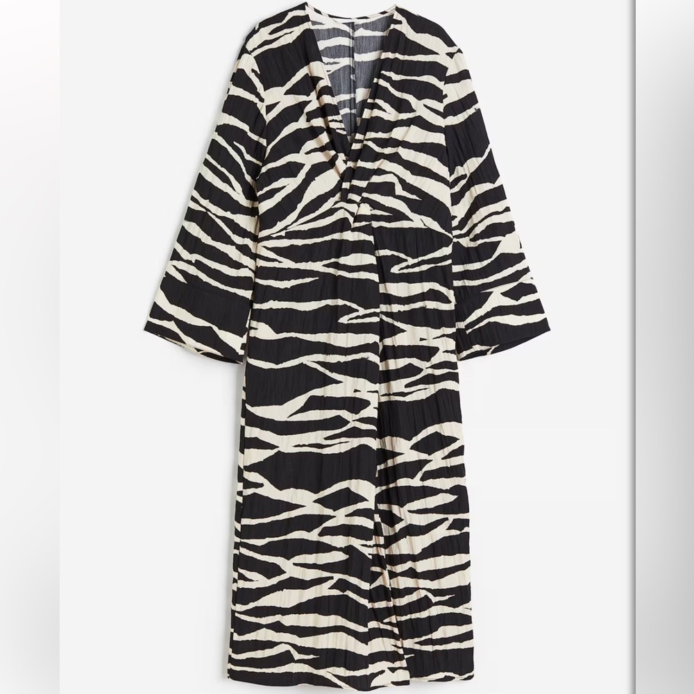H&M Knot Detail Zebra Print Dress, size M​​​